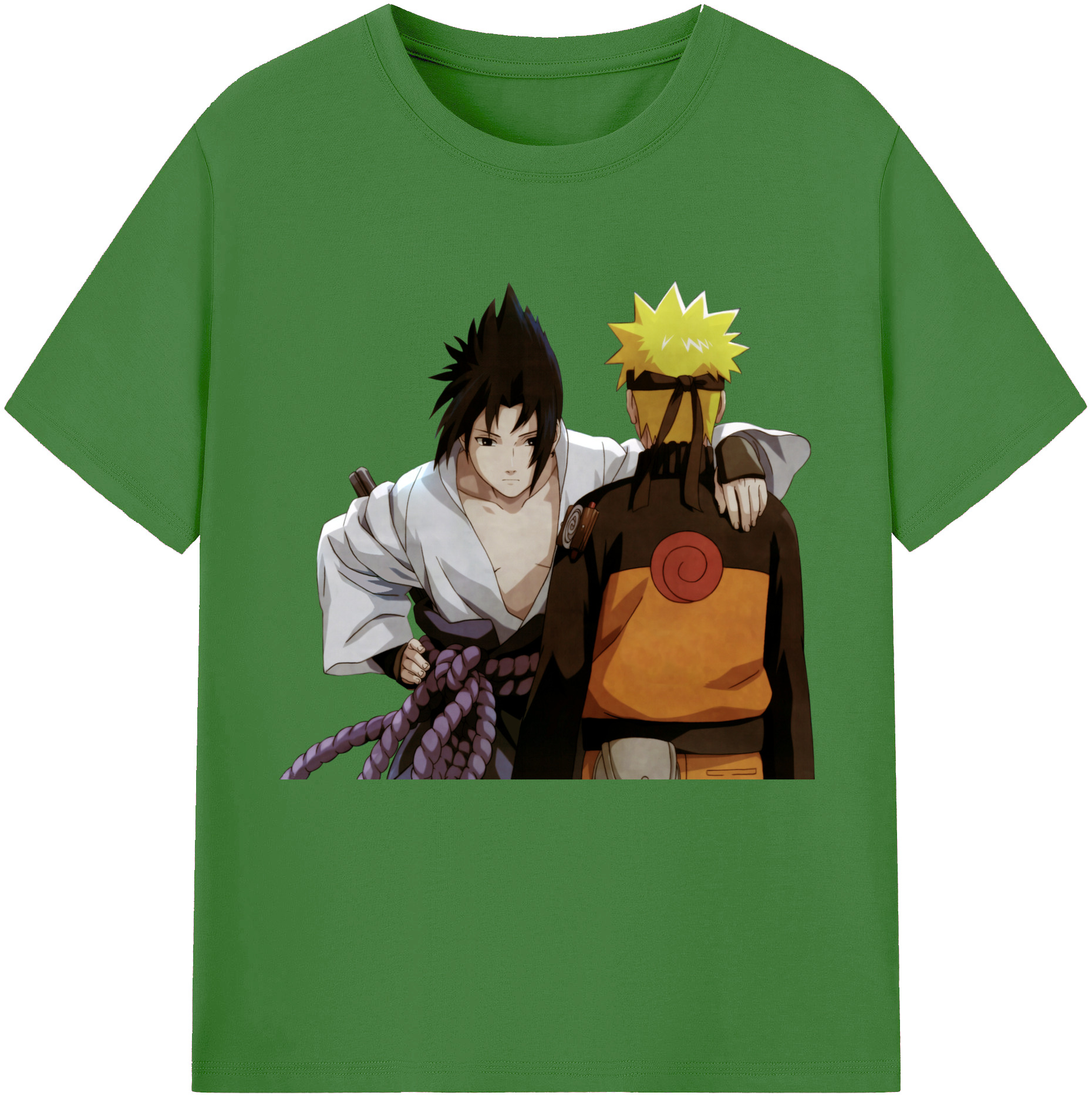 （画像用） NARUTO -ナルト- うちは サスケ Uchiha Sasuke レディースカジュアルプリントTシャツ（綿100％）